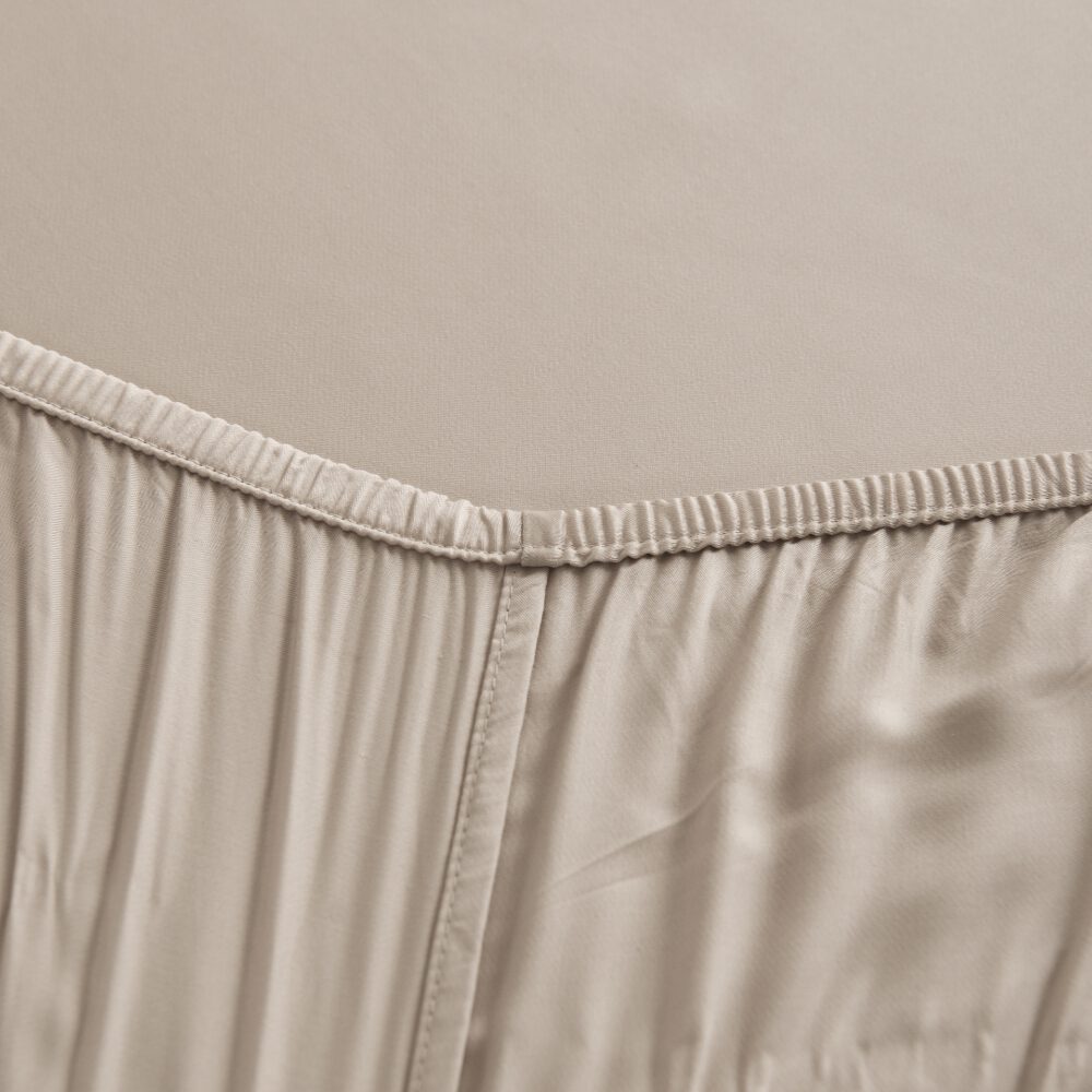 Bambus sengetøysett XL – Dynetrekk 140x220 cm – Varm beige