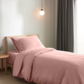 Bambus sengetøysett XL – Dynetrekk 140x220 cm – Dus rosa