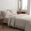 Bambus sengetøysett M – Dynetrekk 200x220 cm – Varm beige