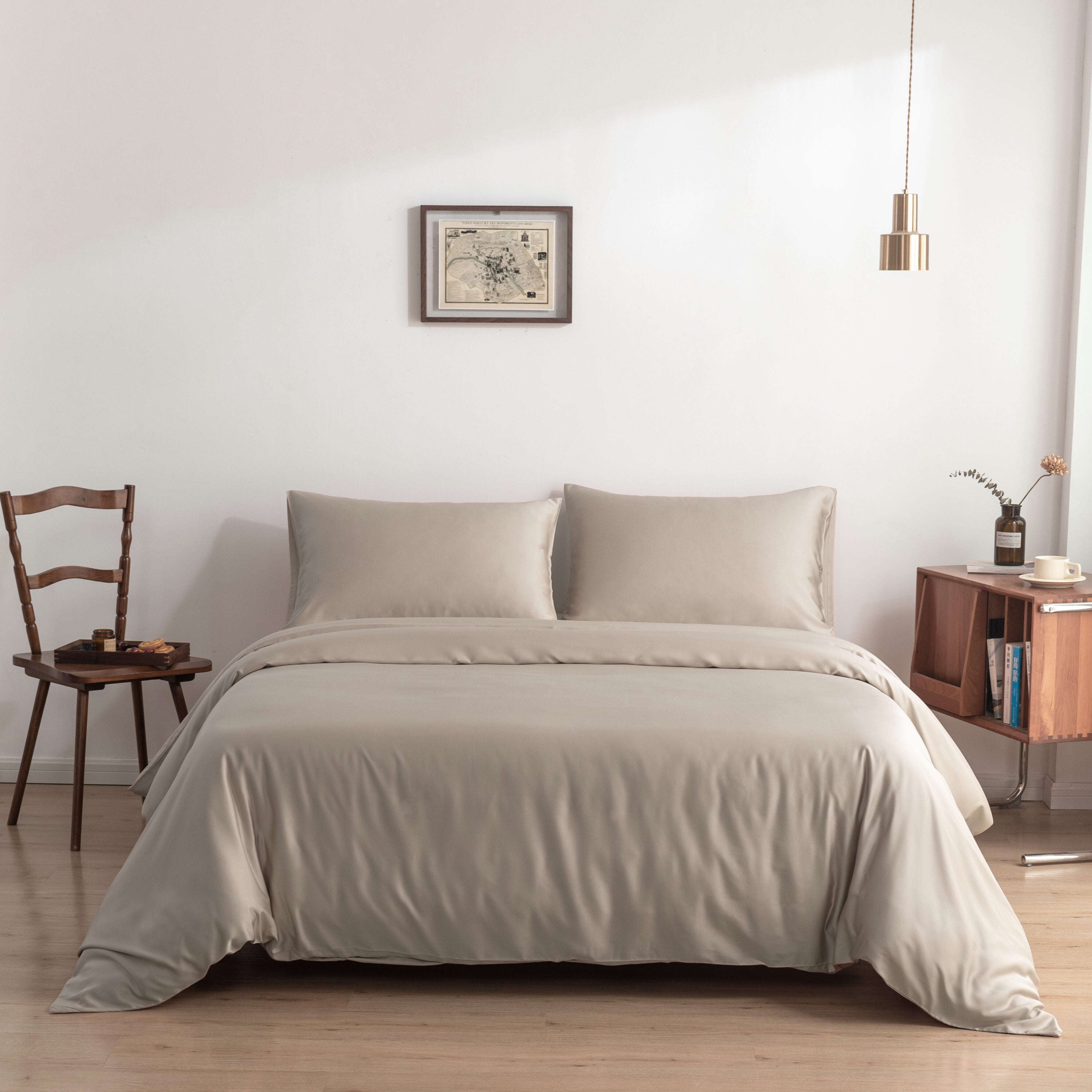 Bambus dynetrekk – Premium – Varm beige (Soft Taupe)