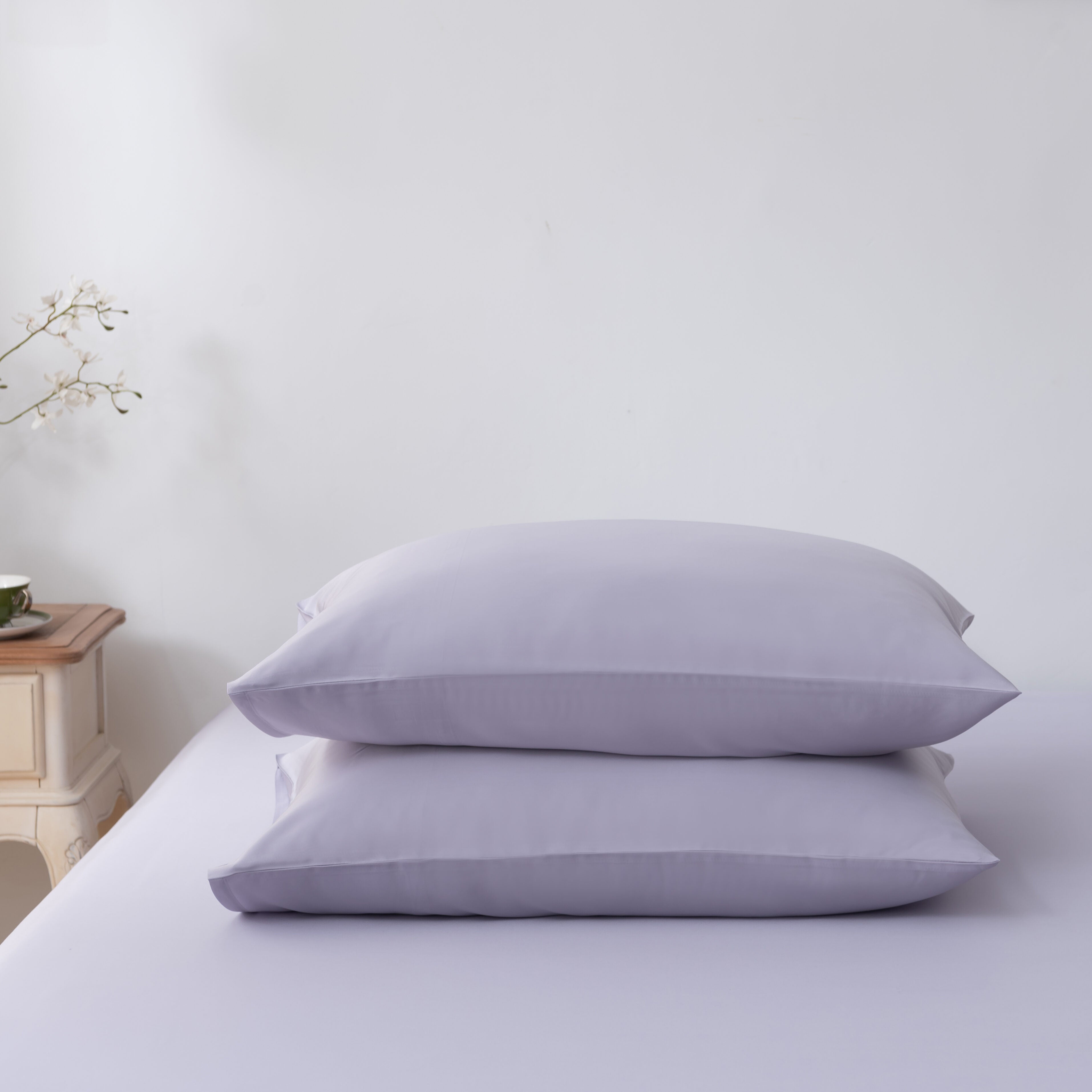 Bambus sengetøysett Lyse Lilla (Lavender Mist) - XL– Dynetrekk 140x220 cm – (Premium)