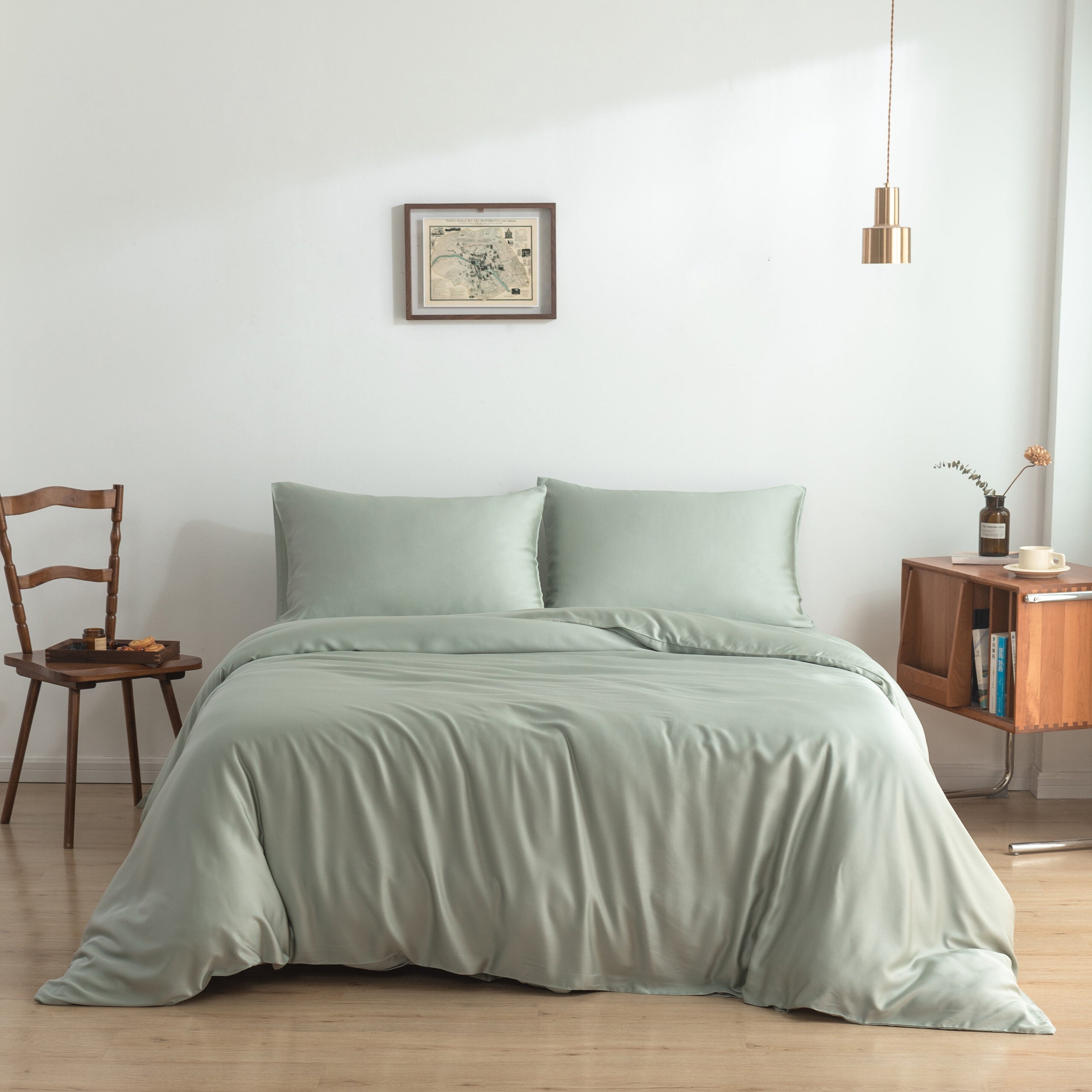 Bambus Dynetrekk – Premium – Salviegrønn (Sage Green)