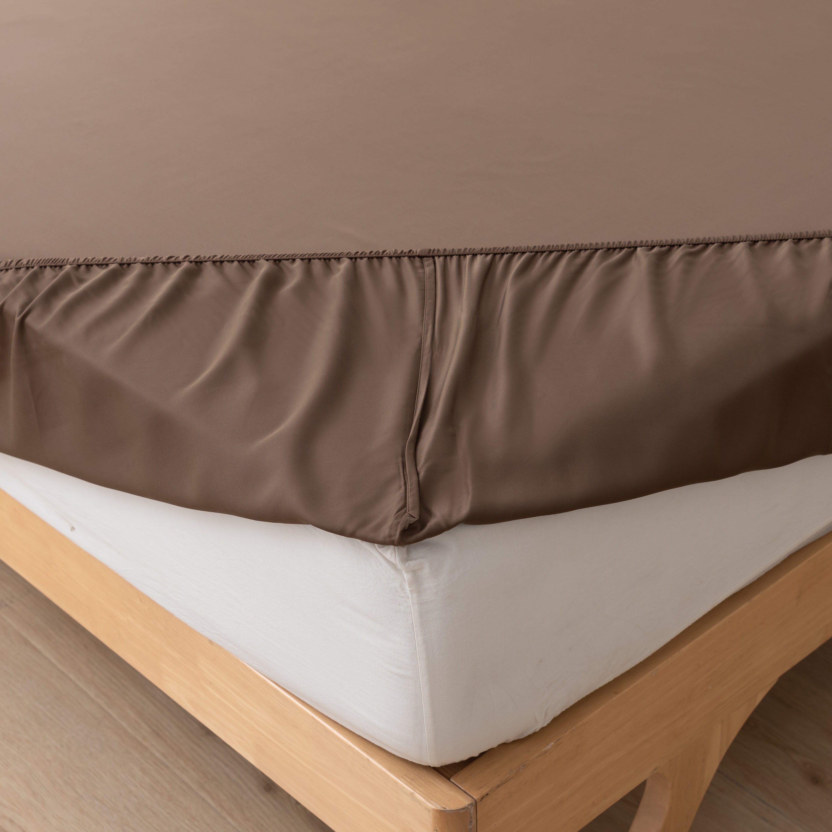 Bambus sengetøysett Mørk Brun (Coffee Brown)-  Dynetrekk 200x220 cm – (Premium)