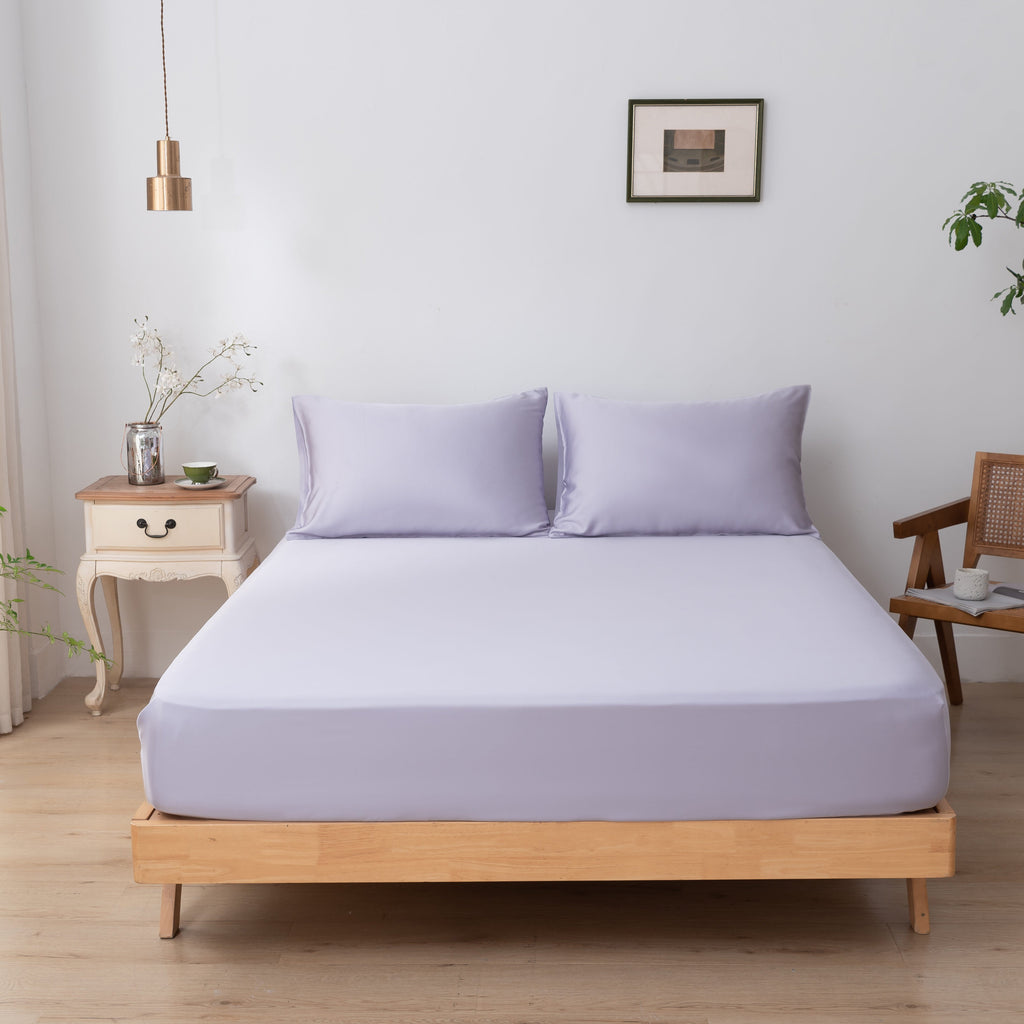 Bambus sengetøysett Lyse Lilla (Lavender Mist) – XXL Dynetrekk 200x220 cm – (Premium)