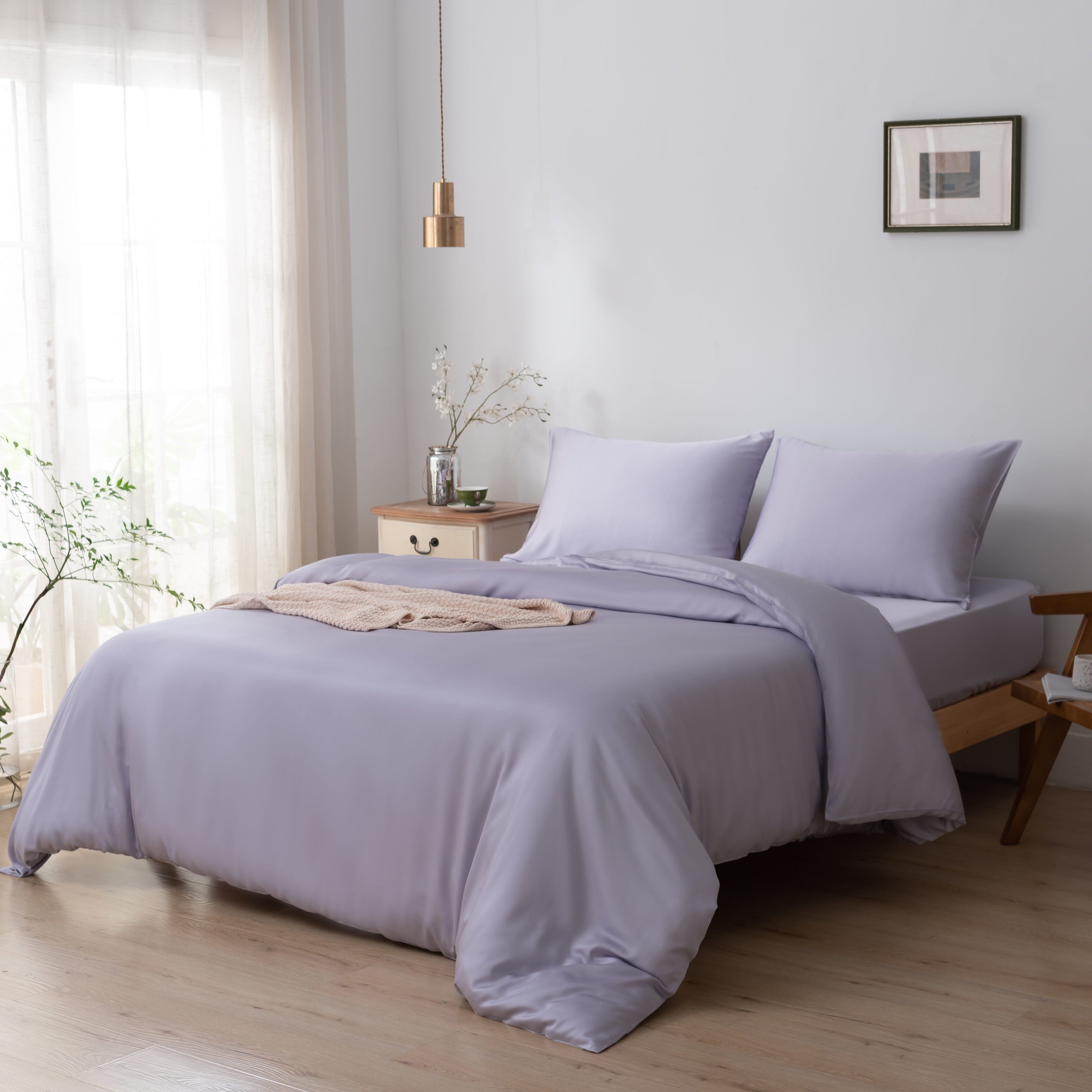 Bambus Dynetrekk – Premium – Dus Lilla (Lavender Mist)
