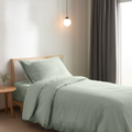 Bambus sengetøysett XL – Dynetrekk 140x220 cm – Salviegrønn