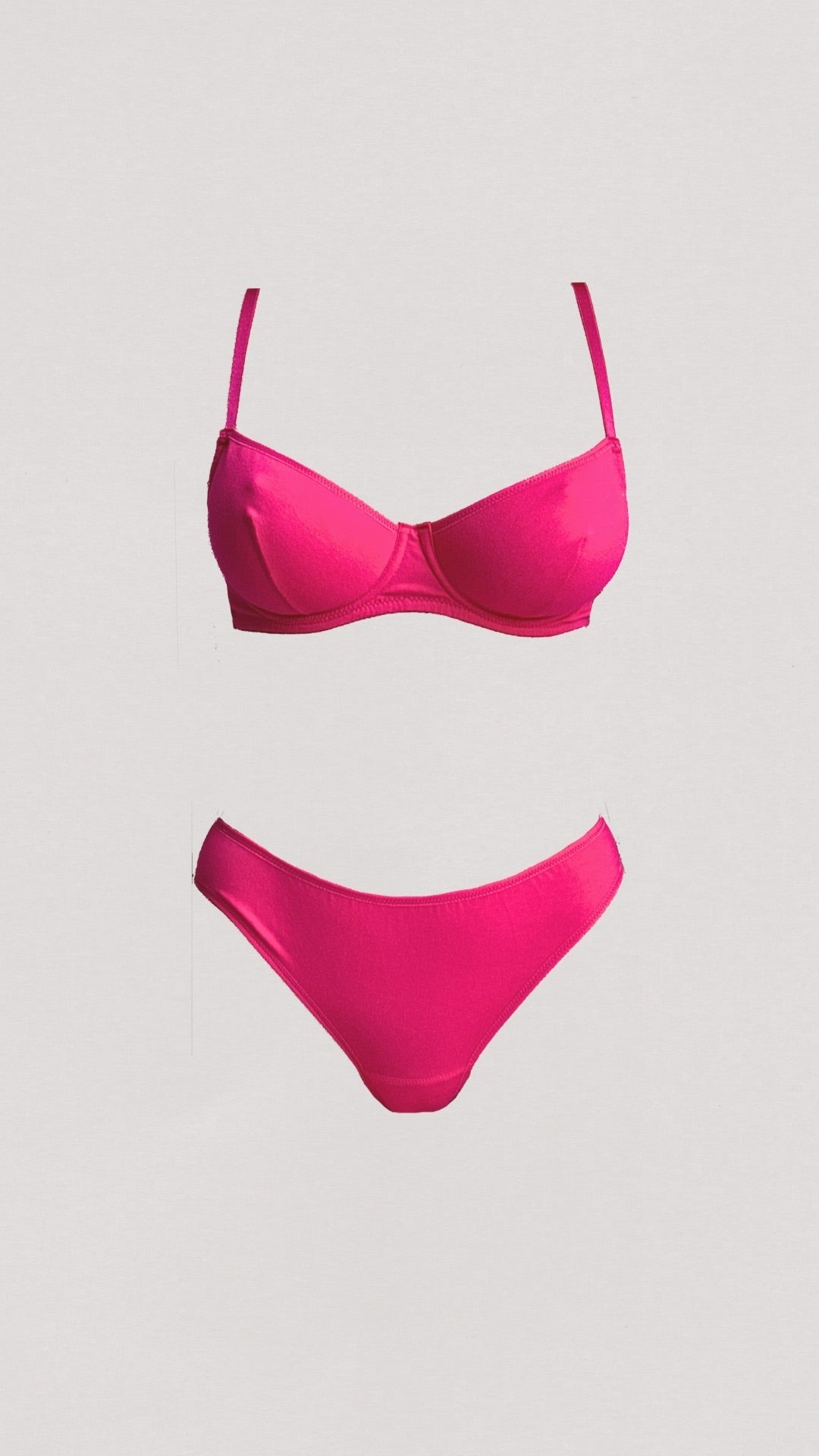 Natural cotton underwear - Fuchsia