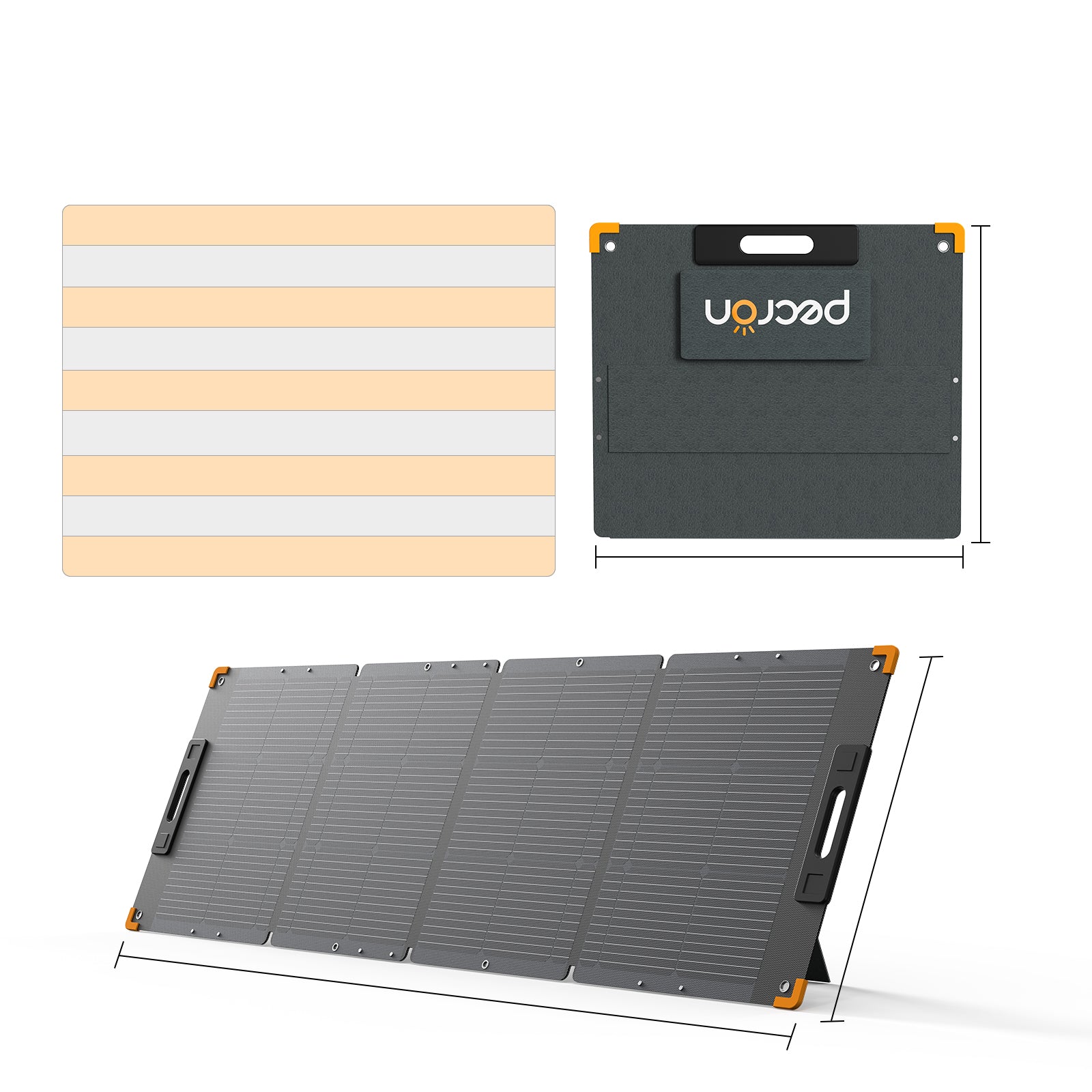 Pecron PV300 – Kraftig, sammenleggbart solcellepanel på 300W