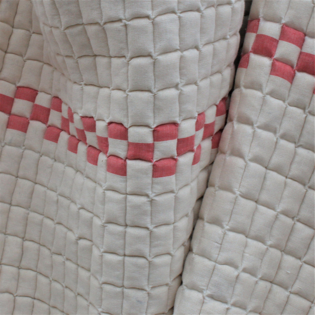 Sujni Quilt | Handcrafted Square Block Pattern Throw